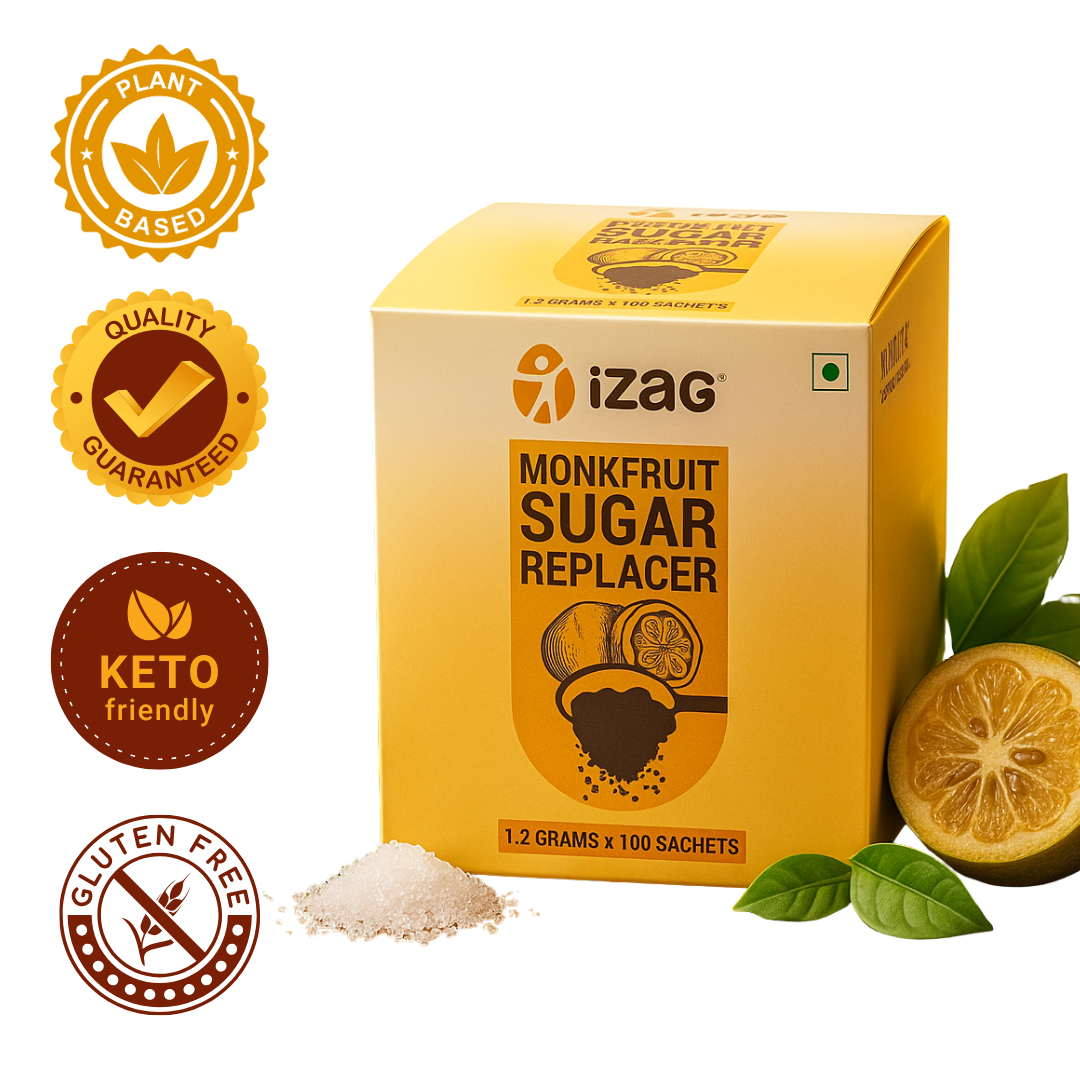 iZaG Monkfruit Sugar Replacer (1.2 GRAM *100 SACHET'S) - Image 2