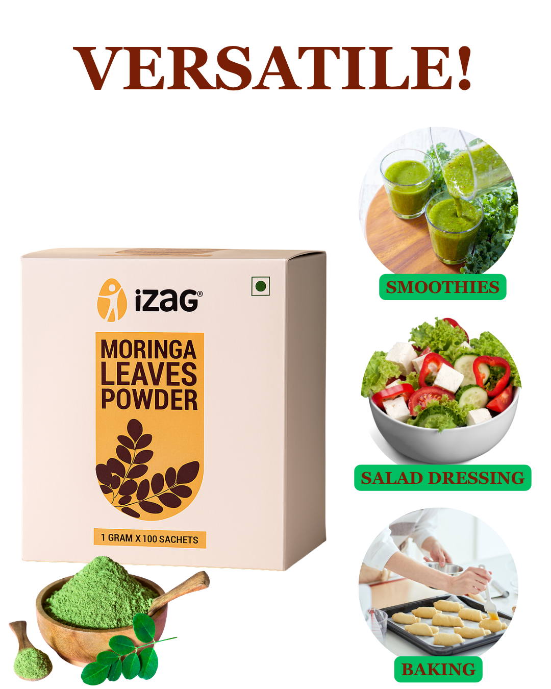 iZaG Moringa Leaves Powder (1 GRAM * 100 SACHET'S) - Image 6