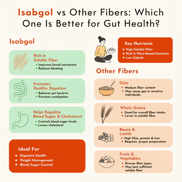 Isabgol vs Other Fibers: Which One Is Better for Gut Health?